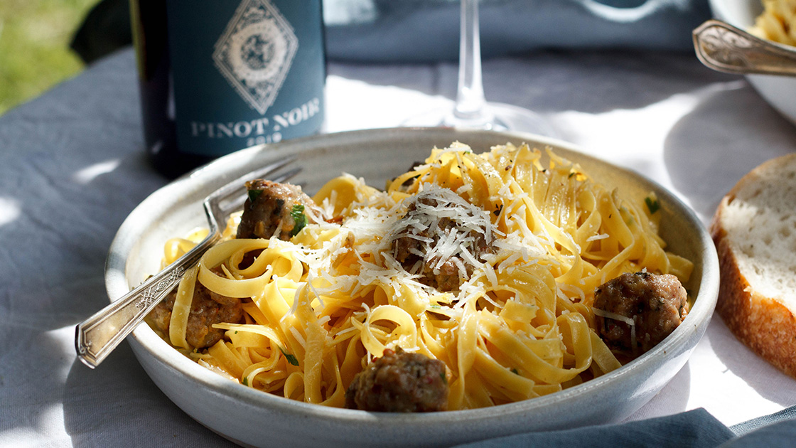 Fennel and Sausage Pasta with Wine