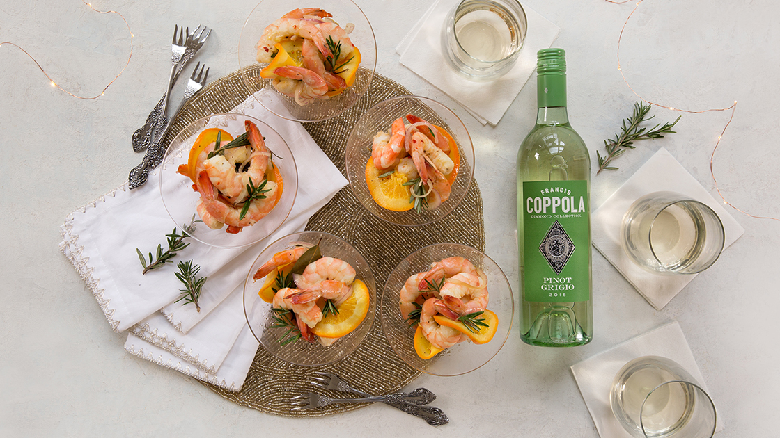 Champagne Pickled Shrimp.