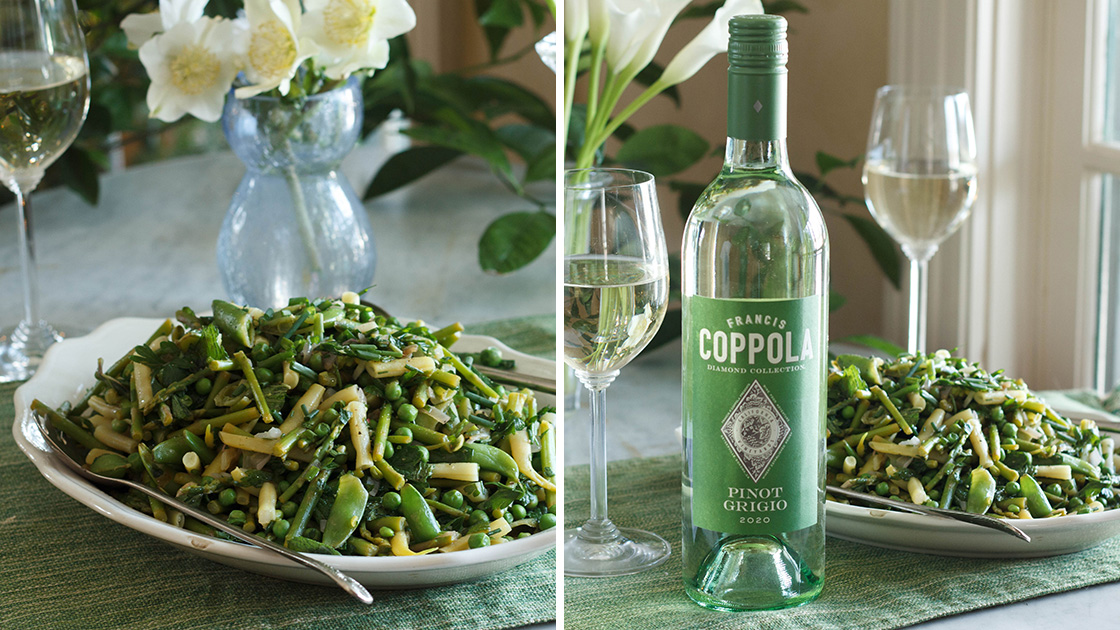 Spring Pea Salad and Wine