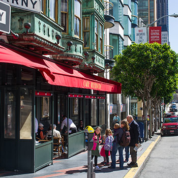 Cafe Zoetrope exterior with sign