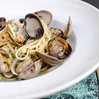 Clams and linguini.
